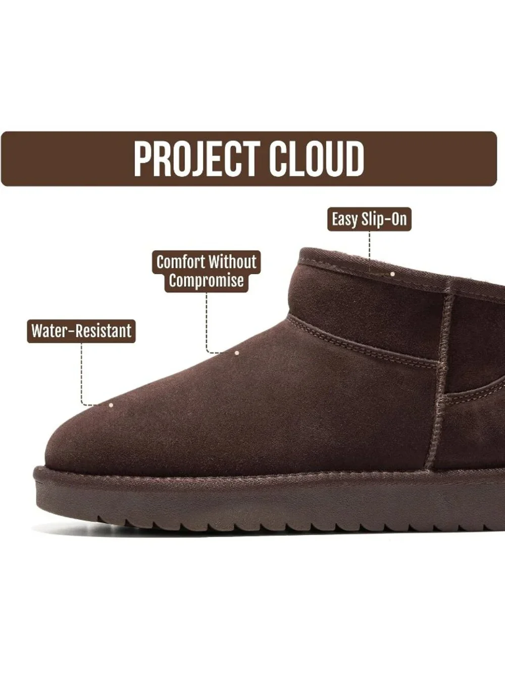 Womens Bitter Chocolate Suede Cloud Genuine Leather Comfortable Ankle Boots